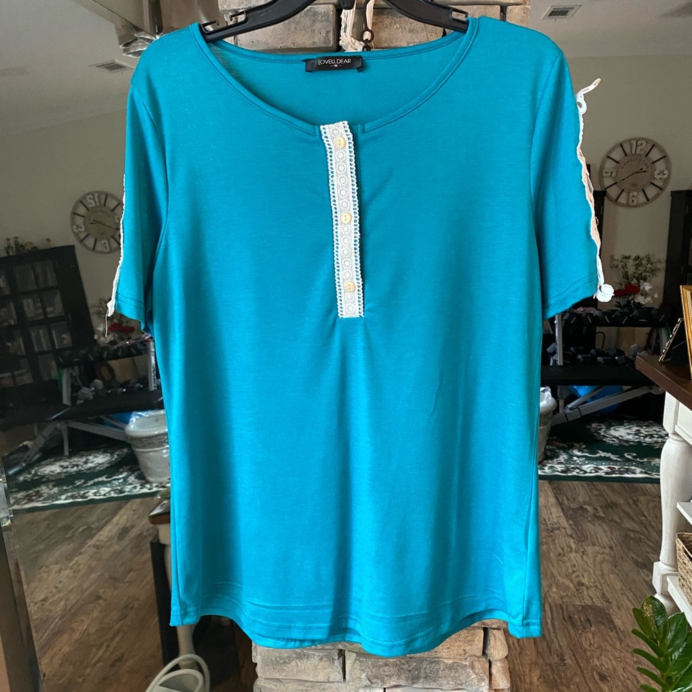 Loveu dear lace sleeve top